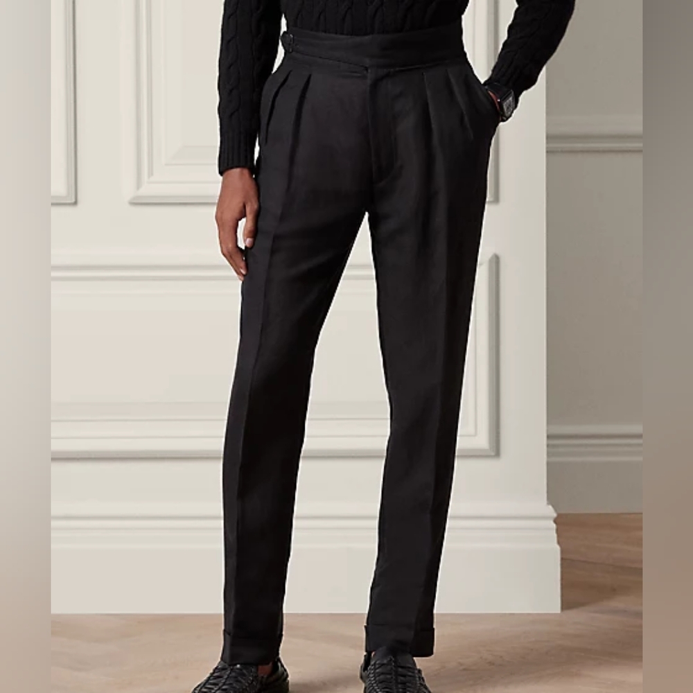 BRAND NEW  Hand-Tailored Linen-Silk Suit Trouser - Purple Label